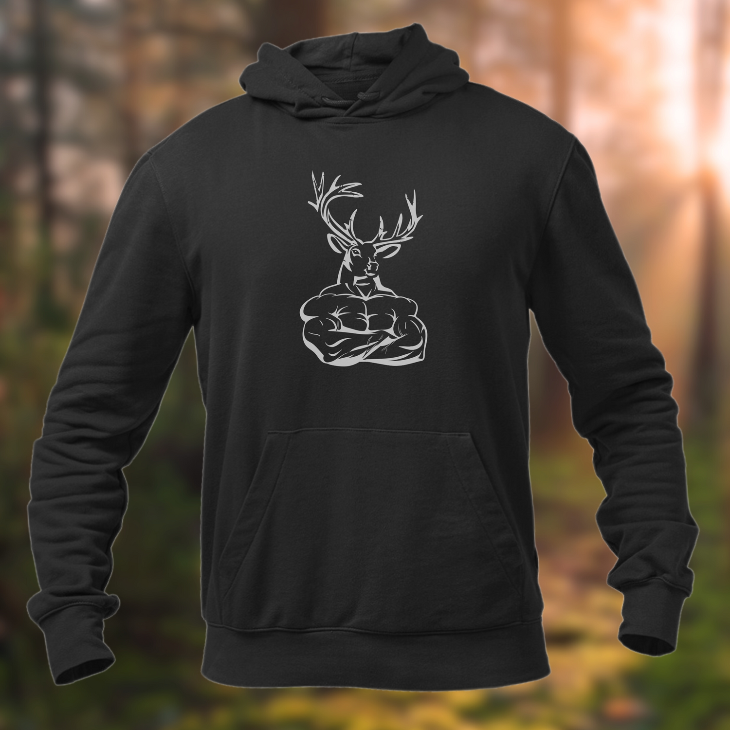 Western Deer Hunting Hoodie - Muscle Buck