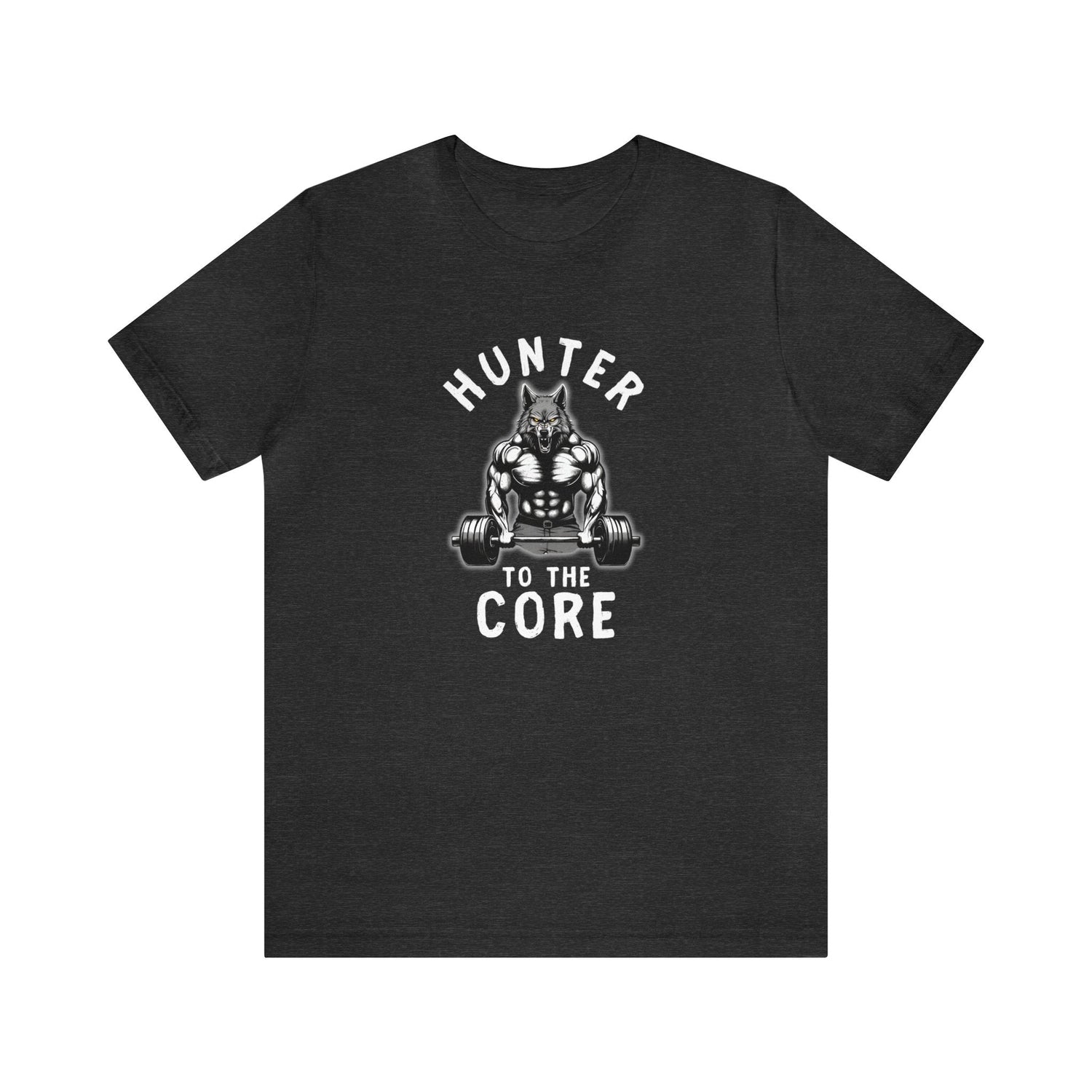 Western deer hunting t-shirt, color dark grey, back design placement