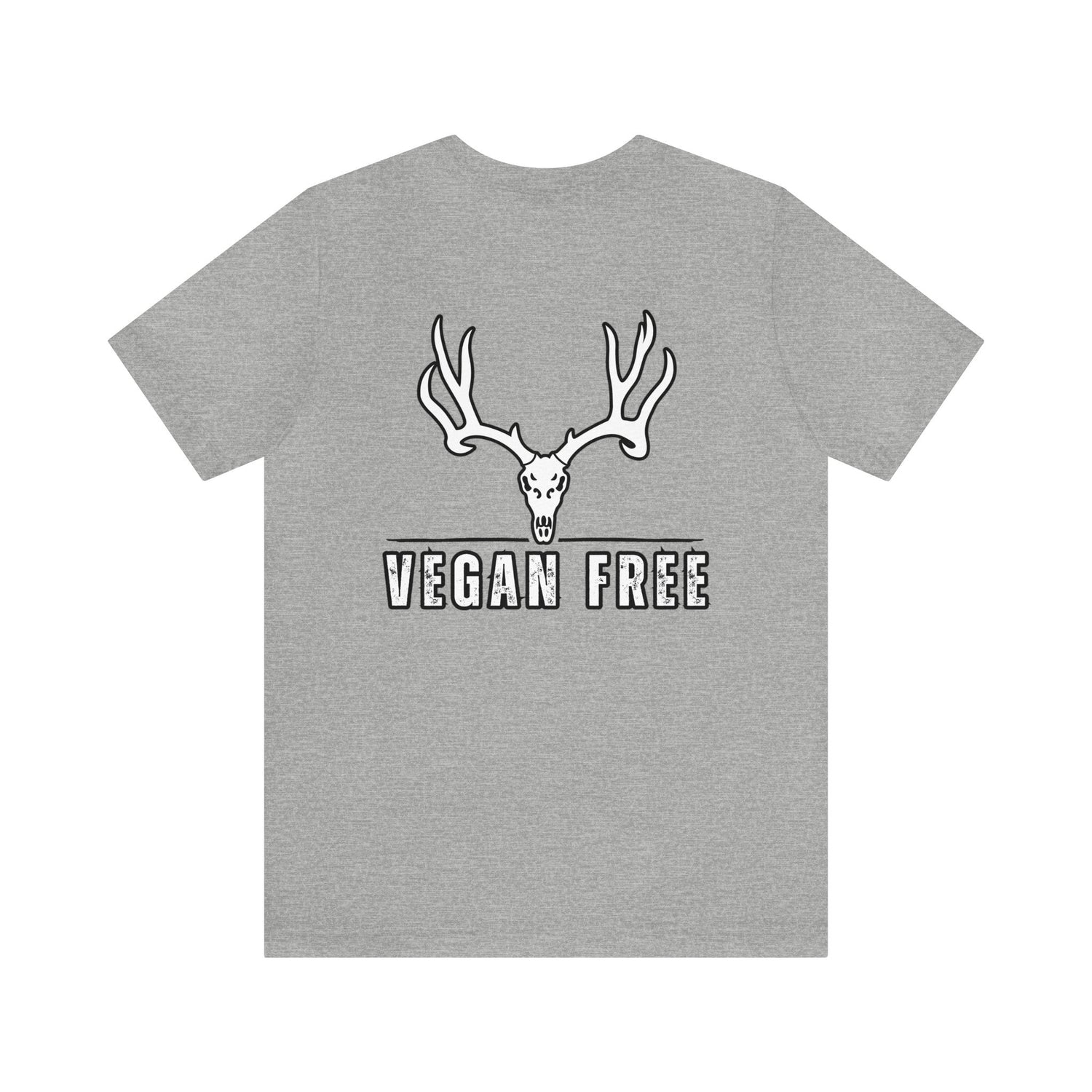 Western deer hunting t-shirt, color light grey, back design placement