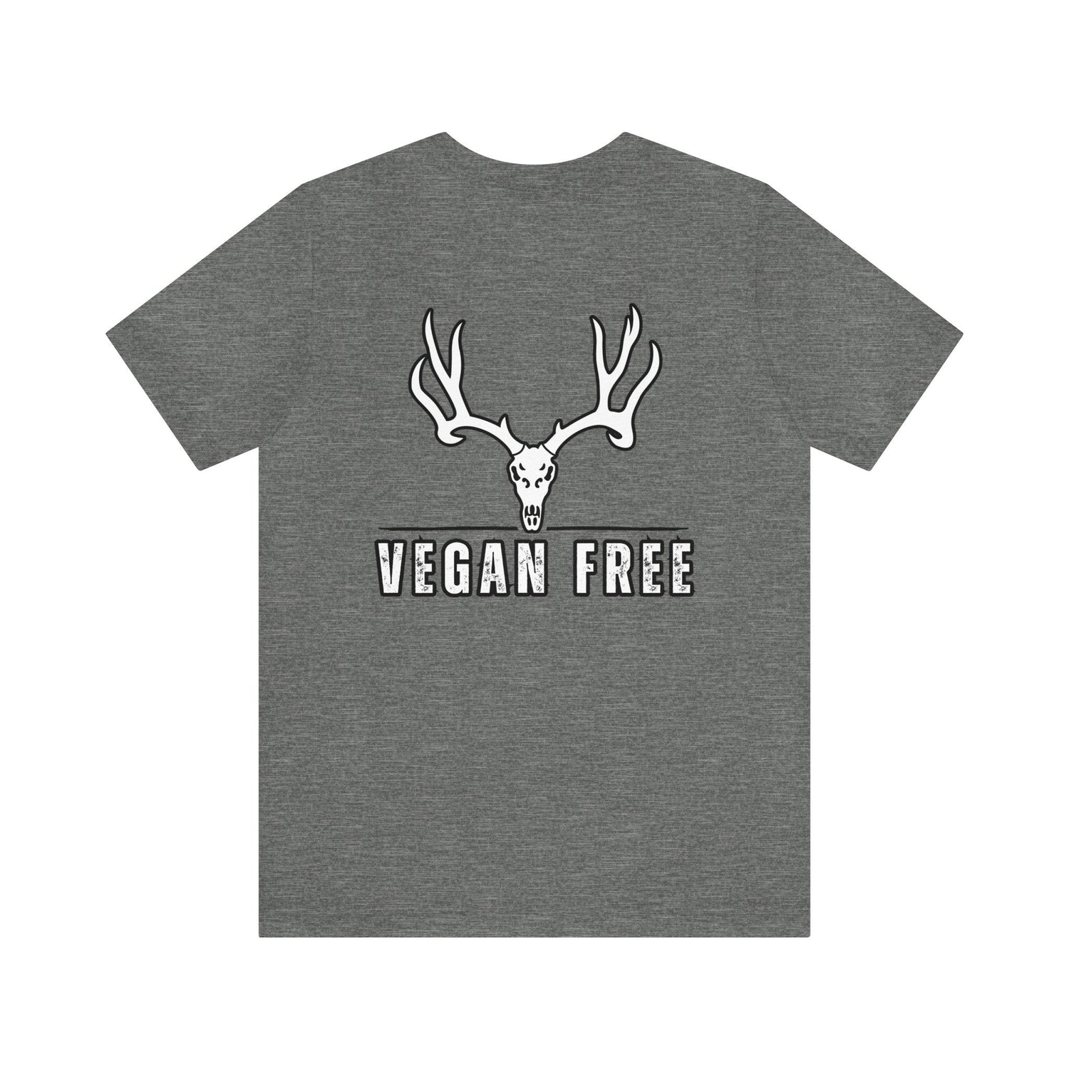 Western deer hunting t-shirt, color dark grey, back design placement